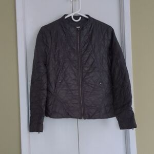 Women's Charcoal Quilted Puffer Jacket